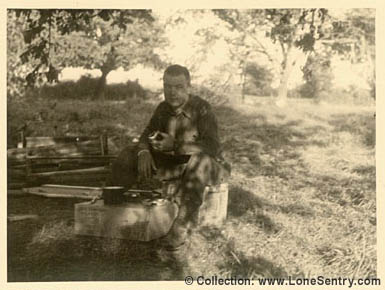 [WW2 GI of the 305th Engineer Combat Bn in the field]