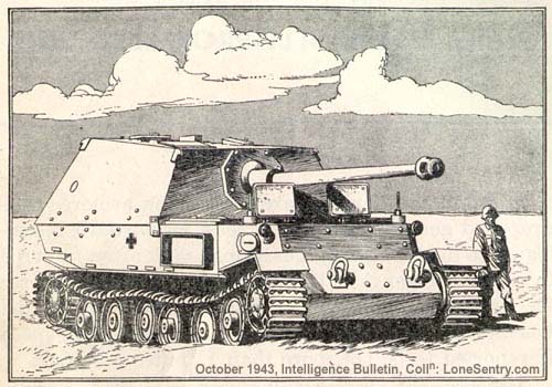 [Figure 1a. - New German Heavy Self-propelled Gun (front view)]