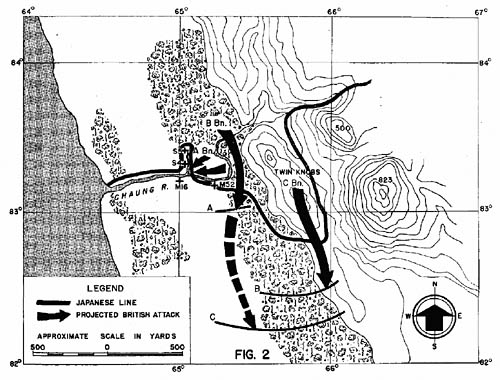 [Chaung River Map - British Attack]
