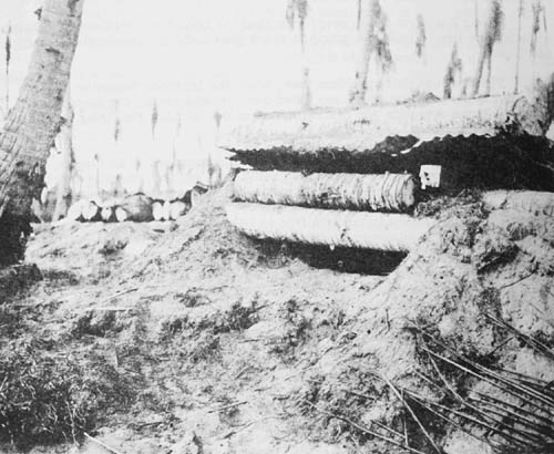 [Japanese Log Bunker WW2]