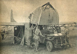 [101st Airborne Division: Loading medical jeep into glider]