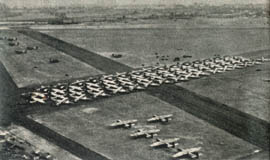 [53rd Troop Carrier Wing: aircraft runway lineup]