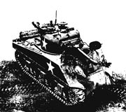 [Figure 1. Medium tank, M4 (105-mm howitzer) -- front view.]