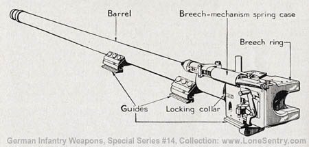 [Figure 70. Barrel and breech of 5-cm Pak.]