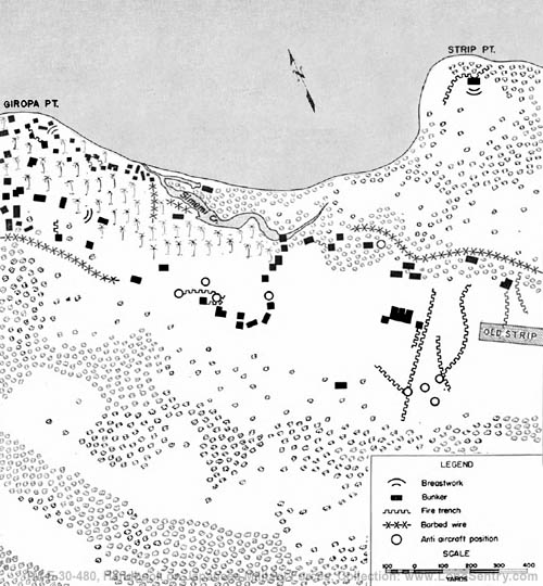 [Figure 136. Japanese defenses at Buna.]