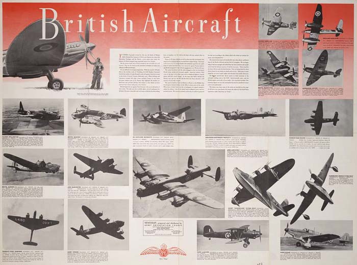 British Aircraft WW2 Poster