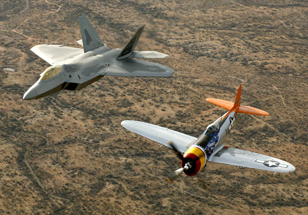 P-47 Thunderbolt and F-22 Raptor